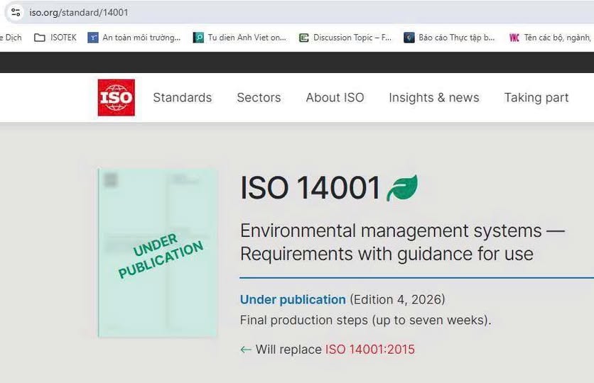 ISO 14001:2026 sắp được ban hành – Doanh nghiệp cần chuẩn bị gì?